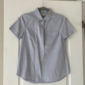 Jcrew short sleeve polka dot button down. Size 2